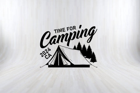 TIME FOR CAMPING 2023 Camping SVG PNG Craft Cut File SVG SVG Print File 