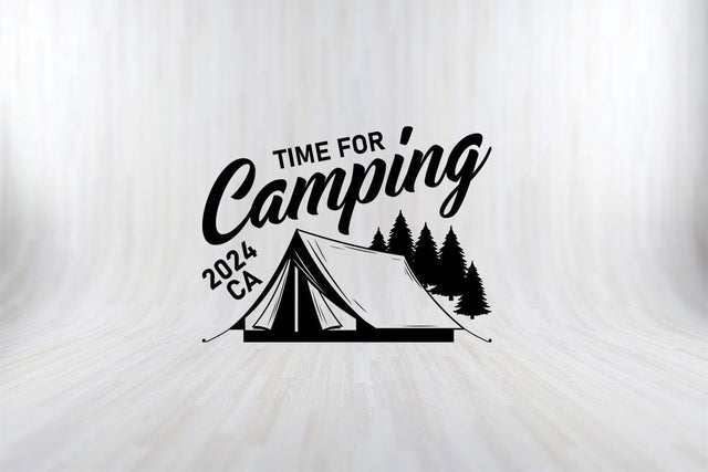 TIME FOR CAMPING 2024 Camping SVG PNG Craft Cut File SVG SVG Print File 