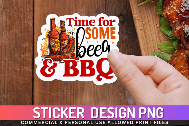 Time for some beer Sticker Design Sublimation Regulrcrative 