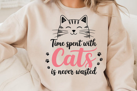 Time Spent With Cats Is Never Wasted SVG Angelina750 