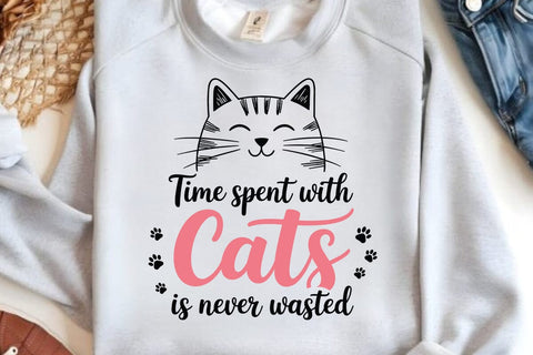 Time Spent With Cats Is Never Wasted SVG Angelina750 
