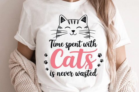 Time Spent With Cats Is Never Wasted SVG Angelina750 