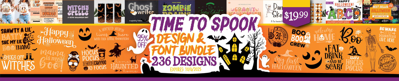 Time to Spook Design & Font Bundle | 95% Off [Reg. $375]