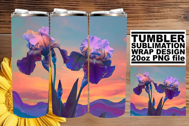 Timeless Bloom Fantasy: Retro Tumbler Sublimation Sublimation afrosvg 