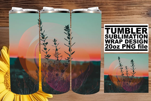 Timeless Floral Bliss: Retro Tumbler Sublimation Sublimation afrosvg 