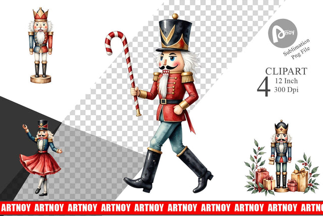 Timeless Nutcracker Clipart Sublimation artnoy 