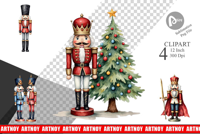 Timeless Nutcracker Clipart Sublimation artnoy 