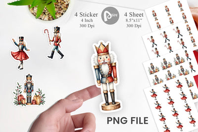 Timeless Nutcracker Sticker Sublimation artnoy 