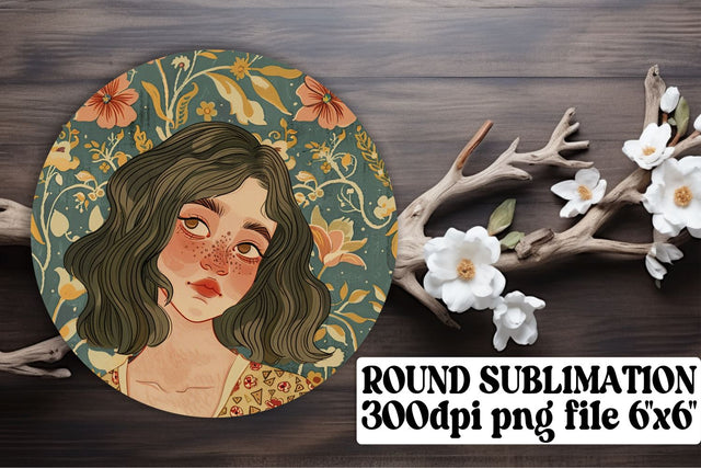 Timeless Portrait Art Ornament Design - Sublimation Keychain Sublimation afrosvg 