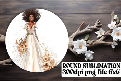 Timeless Wedding Round Ornaments Sublimation afrosvg 