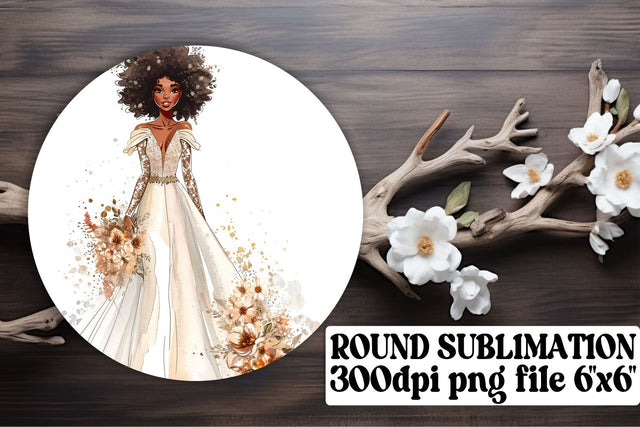 Timeless Wedding Round Ornaments Sublimation afrosvg 
