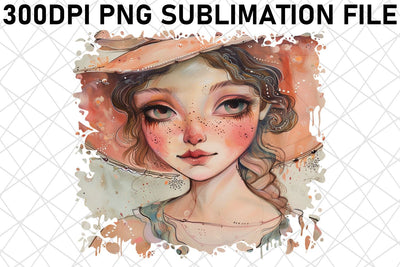 Timeless Woman Portrait PNG Design - Sublimation Sublimation afrosvg 
