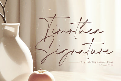 Timothea Signature - Stylish Signature Font SVG Timur type 