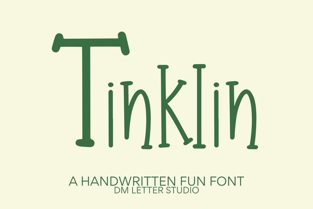 Tinklin Font Dm Letter Studio 