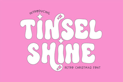 Tinsel Shine Christmas Font Blush Font Co. 