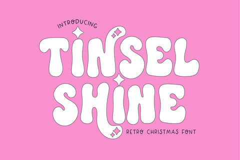 Tinsel Shine Christmas Font Blush Font Co. 