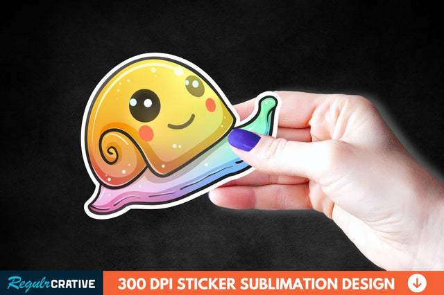 Tiny Anime Snail Sticker Clipart Sublimation Regulrcrative 