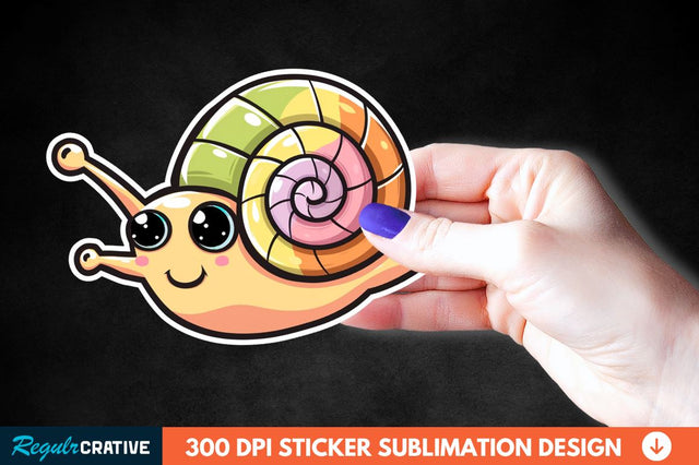 Tiny Anime Snail Sticker Clipart Sublimation Regulrcrative 