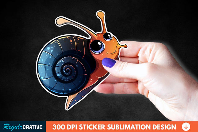 Tiny Anime Snail Sticker Clipart Sublimation Regulrcrative 