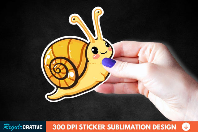Tiny Anime Snail Sticker Clipart Sublimation Regulrcrative 