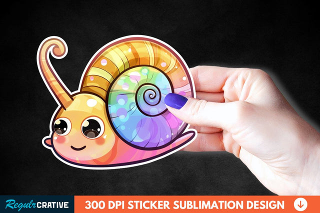 Tiny Anime Snail Sticker Clipart Sublimation Regulrcrative 