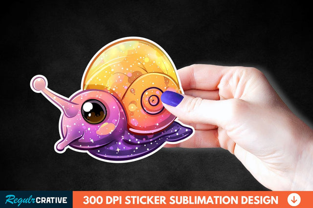 Tiny Anime Snail Sticker Clipart Sublimation Regulrcrative 
