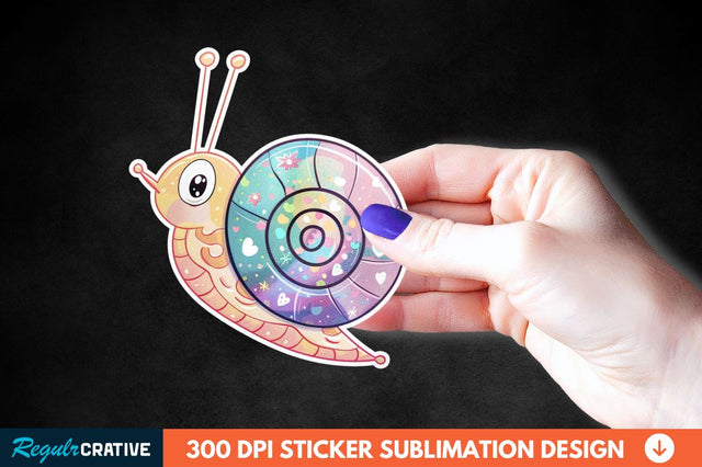 Tiny Anime Snail Sticker Clipart Sublimation Regulrcrative 