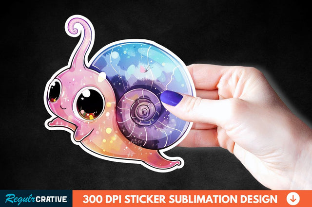 Tiny Anime Snail Sticker Clipart Sublimation Regulrcrative 