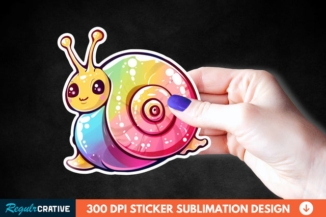 Tiny Anime Snail Sticker Clipart Sublimation Regulrcrative 