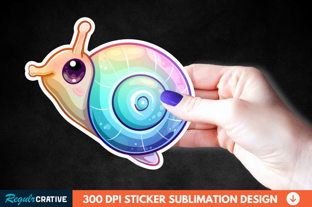 Tiny Anime Snail Sticker Clipart Sublimation Regulrcrative 