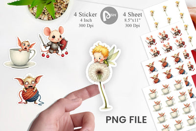 Tiny Fantasy Trouble Sticker Sublimation artnoy 
