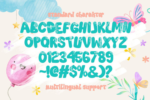 Tiny Kids - Playful Decorative Display Font Font Mozzatype 