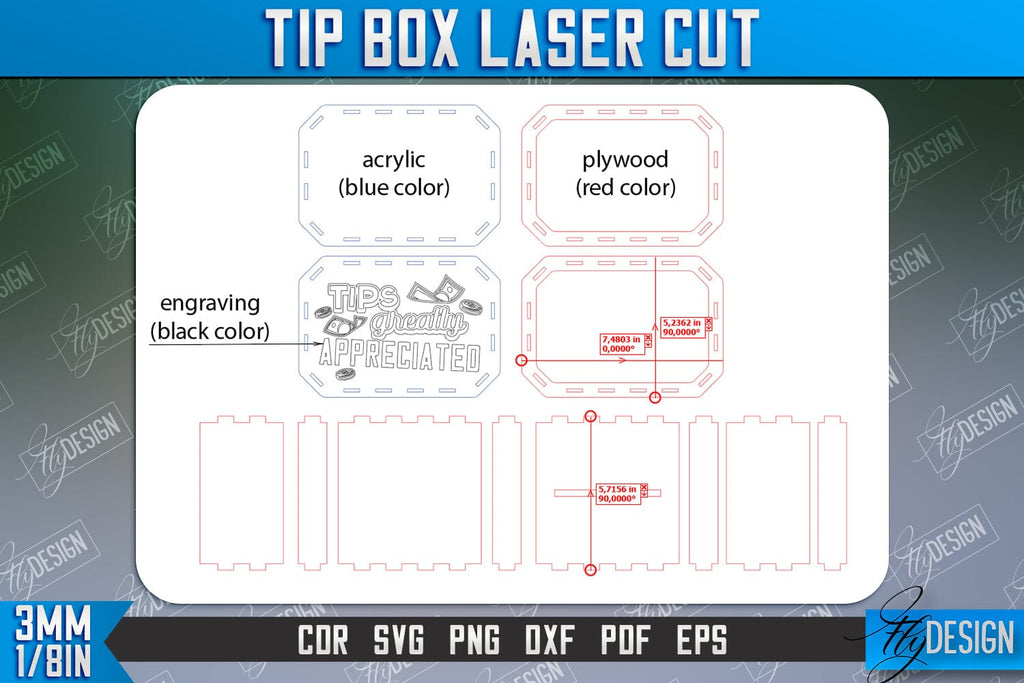 Tip Box Laser Cut Design | Money Box Template Laser Cut | Funny Quotes ...