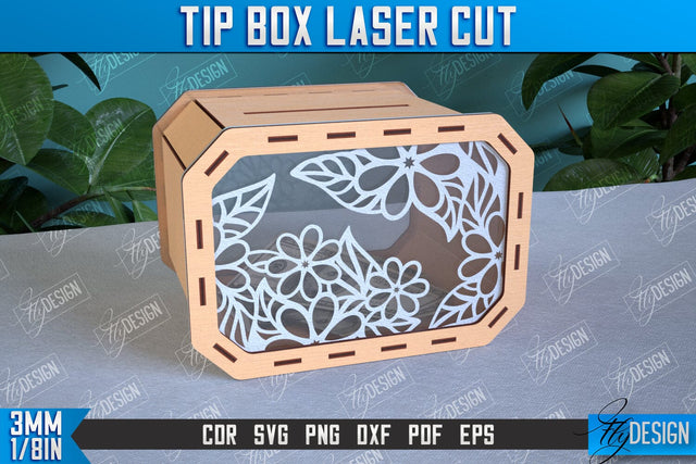 Tip Box Laser Cut Design | Money Box Template Laser Cut | Funny Quotes SVG Fly Design 