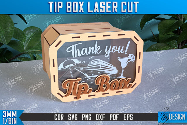 Tip Box Laser Cut Design | Money Box Template Laser Cut | Funny Quotes SVG Fly Design 