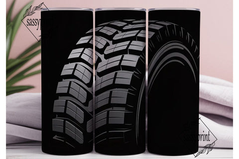 Tire Tread 20oz Tumbler Wrap Sublimation sassyprint 