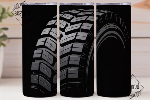 Tire Tread 20oz Tumbler Wrap Sublimation sassyprint 
