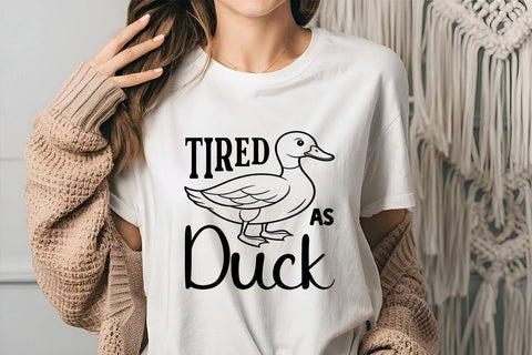 Tired as Duck SVG Angelina750 