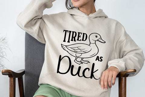 Tired as Duck SVG Angelina750 