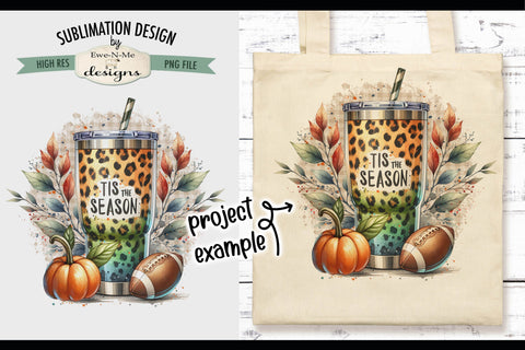 Tis Season Leopard Print Cup | PNG Design for Sublimation DTF Sublimation Ewe-N-Me Designs 