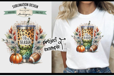 Tis Season Leopard Print Cup | PNG Design for Sublimation DTF Sublimation Ewe-N-Me Designs 