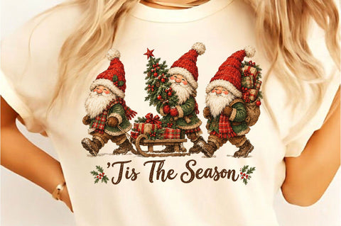 Tis the Season Christmas Gnomes PNG Sublimation SVGista 