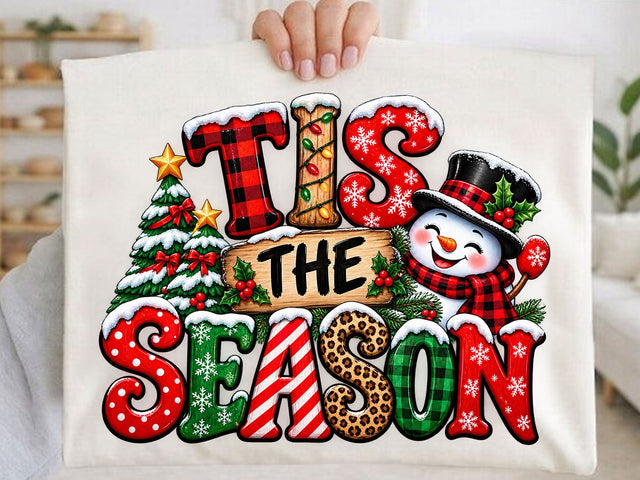 Tis The Season Christmas PNG SVG artprintfile 