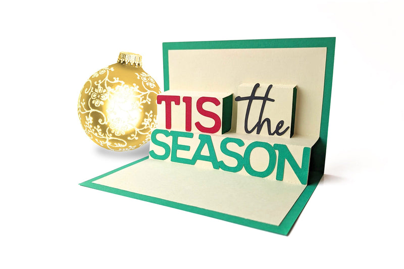 Tis the Season Christmas Pop Up Card SVG 3D Paper Risa Rocks It 