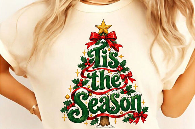 Tis the Season Christmas Tree PNG Sublimation SVGista 