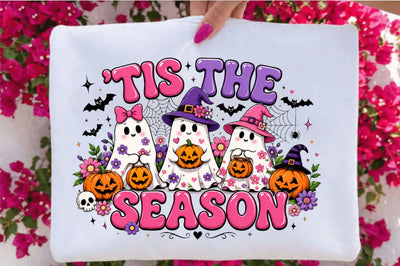 'Tis The Season Cute Halloween Ghost PNG Sublimation SVGArt 