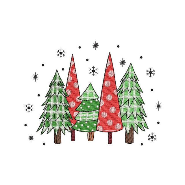 Tis The Season Embroidery Design, Green Plaid Christmas Tree Embroidery File, Xmas Embroidery, 3 sizes, Instant Download Embroidery/Applique DESIGNS Nino Nadaraia 