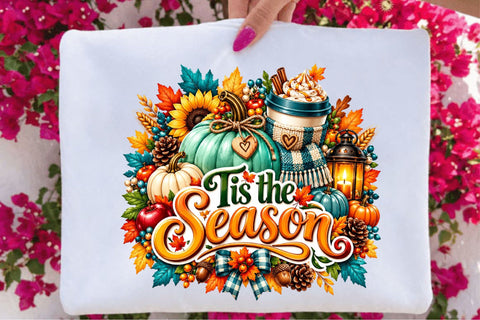 Tis the Season Fall Clipart PNG Sublimation SVGArt 