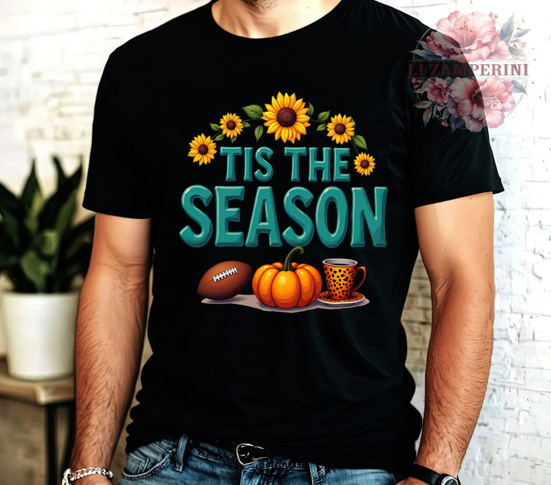 Tis The Season, Fall Football, Fall Vibes, Digital Download, Sublimation Design, Autumn Decor, Football Season, Thanksgiving Vibes Sublimation Li Zamperini 
