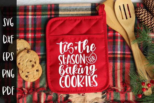 Tis the Season for Baking Cookies, Christmas Potholders SVG CraftLabSVG 